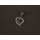 Dije de Plata corazón pave calado 15mm