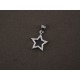 Dije de Plata estrella calada pave 20mm