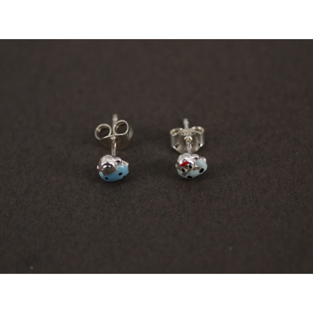 Aros de Plata vaquita esmaltada
