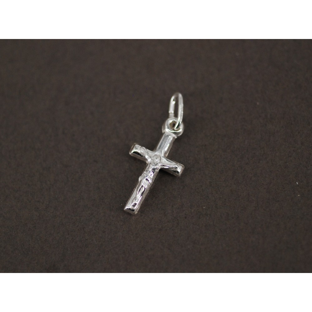 Dije de Plata cruz con Cristo 20mm 