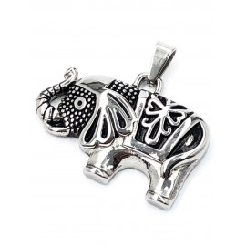 Dije de Acero elefante labrado 22mm 33mm