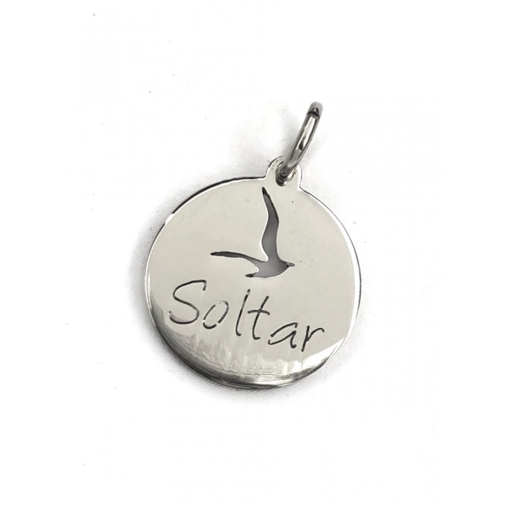 Dije de Acero "soltar" 22mm 