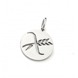Dije de Acero medalla calada 20mm 