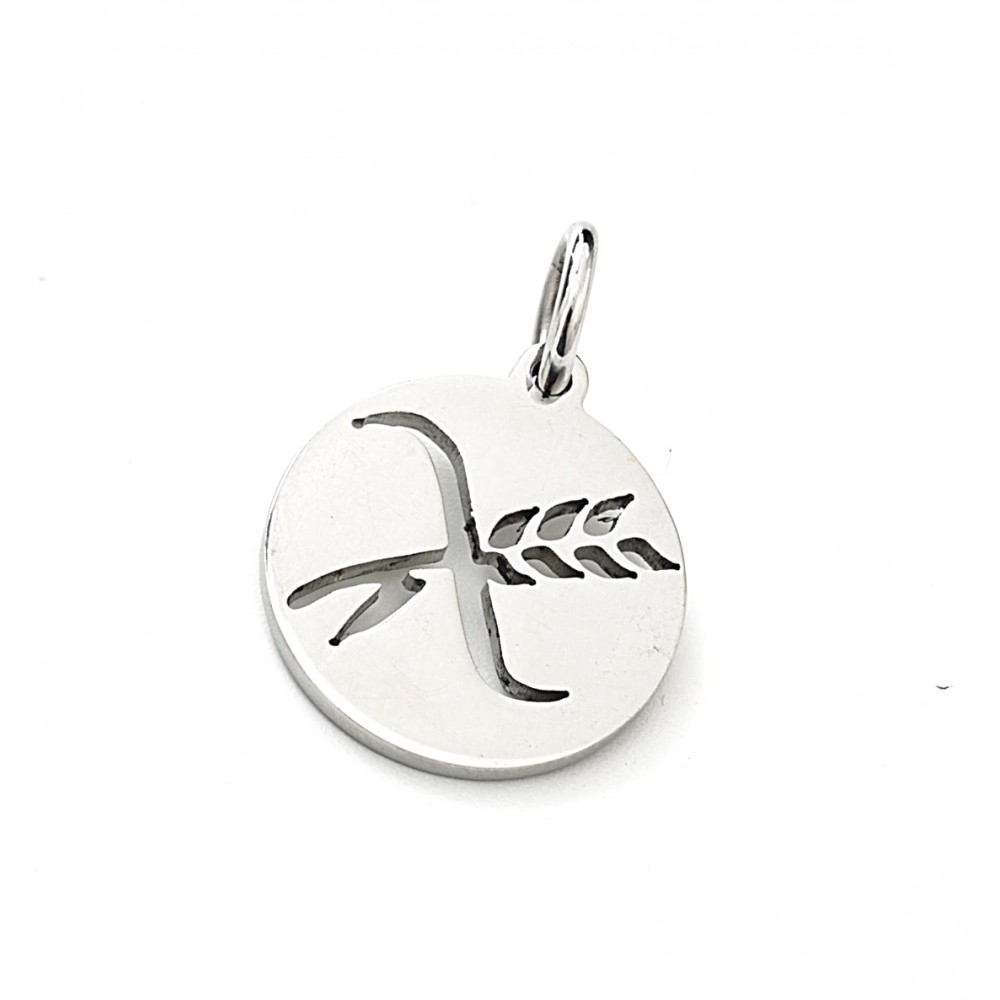 Dije de Acero medalla calada 20mm 