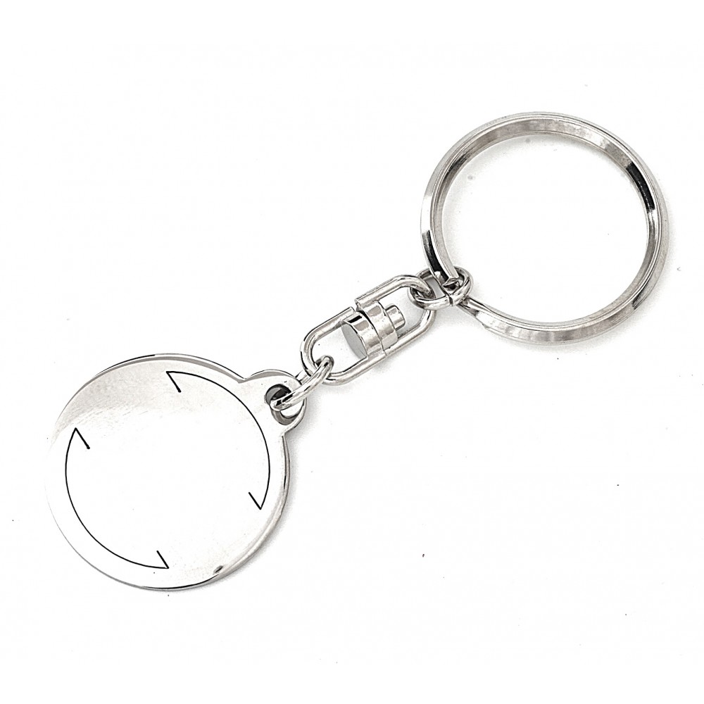 Llavero de Acero círculo para grabar 30mm