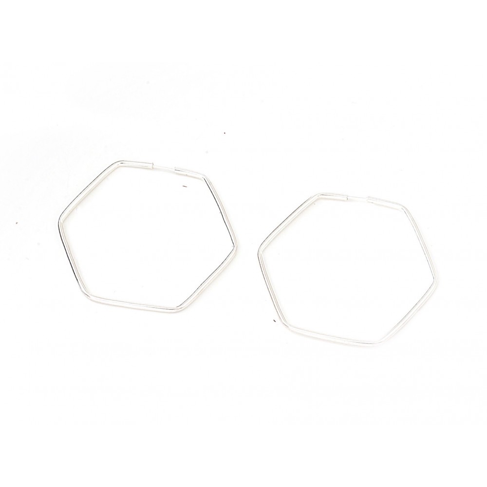 Aros argollas hexágono 2mm 46mm 