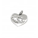 Dije de acero malvinas corazon 21mm