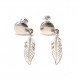 Aros colgantes círculo y pluma 36mm 