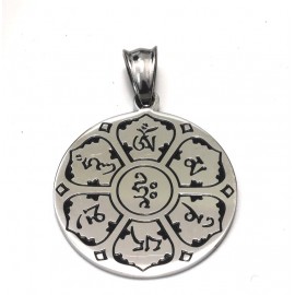 Dije de acero mandala 30mm