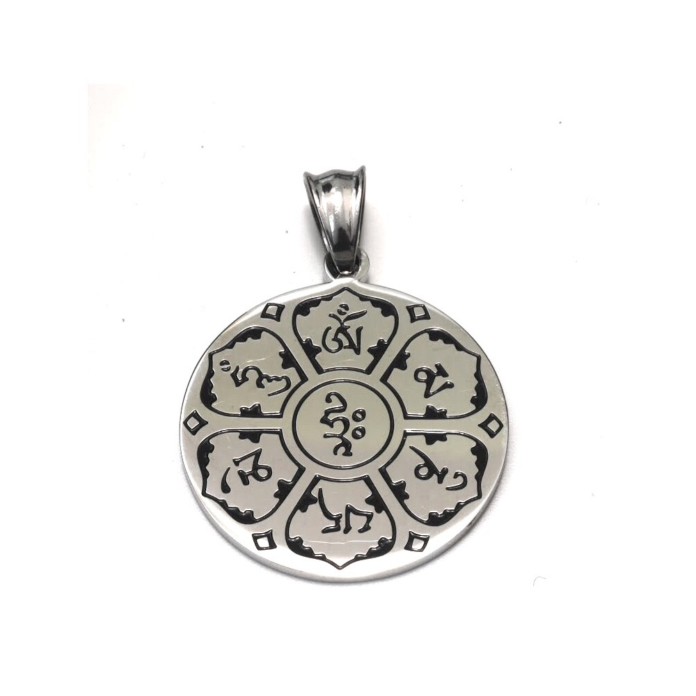 Dije de acero mandala 30mm