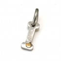 Dije de Acero inicial I con aplique 14mm