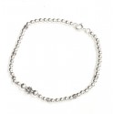 Pulsera de plata bidu con bolitas 3mm 5mm