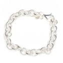 Pulsera de Plata con eslabones labrados 18cm