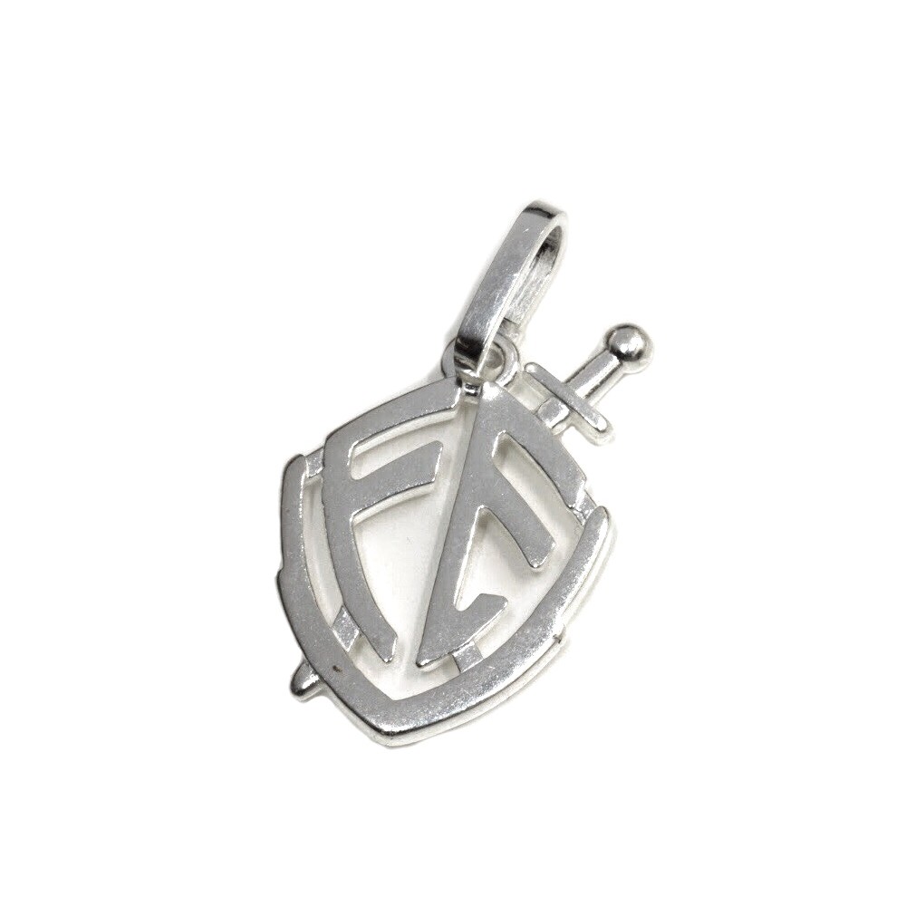 Dije de plata escudo FE calado