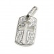 Dije de plata chapa con cruz calada
