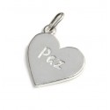 Dije de plata corazón paz