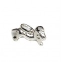 Dije de plata canino 10mm 