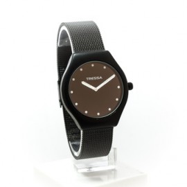 Reloj tressa acero tejido negro 36mm 