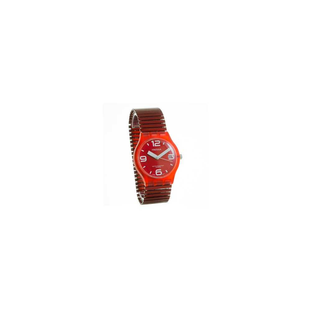Reloj tressa extensible rojo 36mm 
