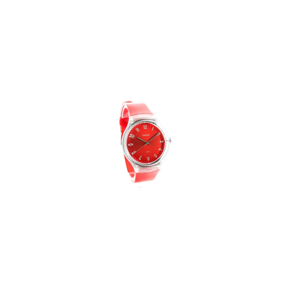 Reloj tressa sumergible rojo con blanco 40mm