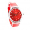 Reloj tressa sumergible rojo con blanco 40mm