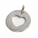 Dije de plata corazon calado 22mm 20mm