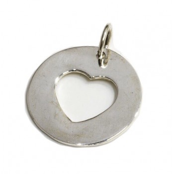 Dije de plata corazon calado 22mm 20mm
