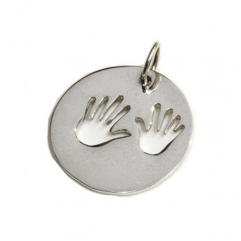 Dije de plata manos caladas 22mm 20mm