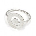 Anillo de plata doble círculo