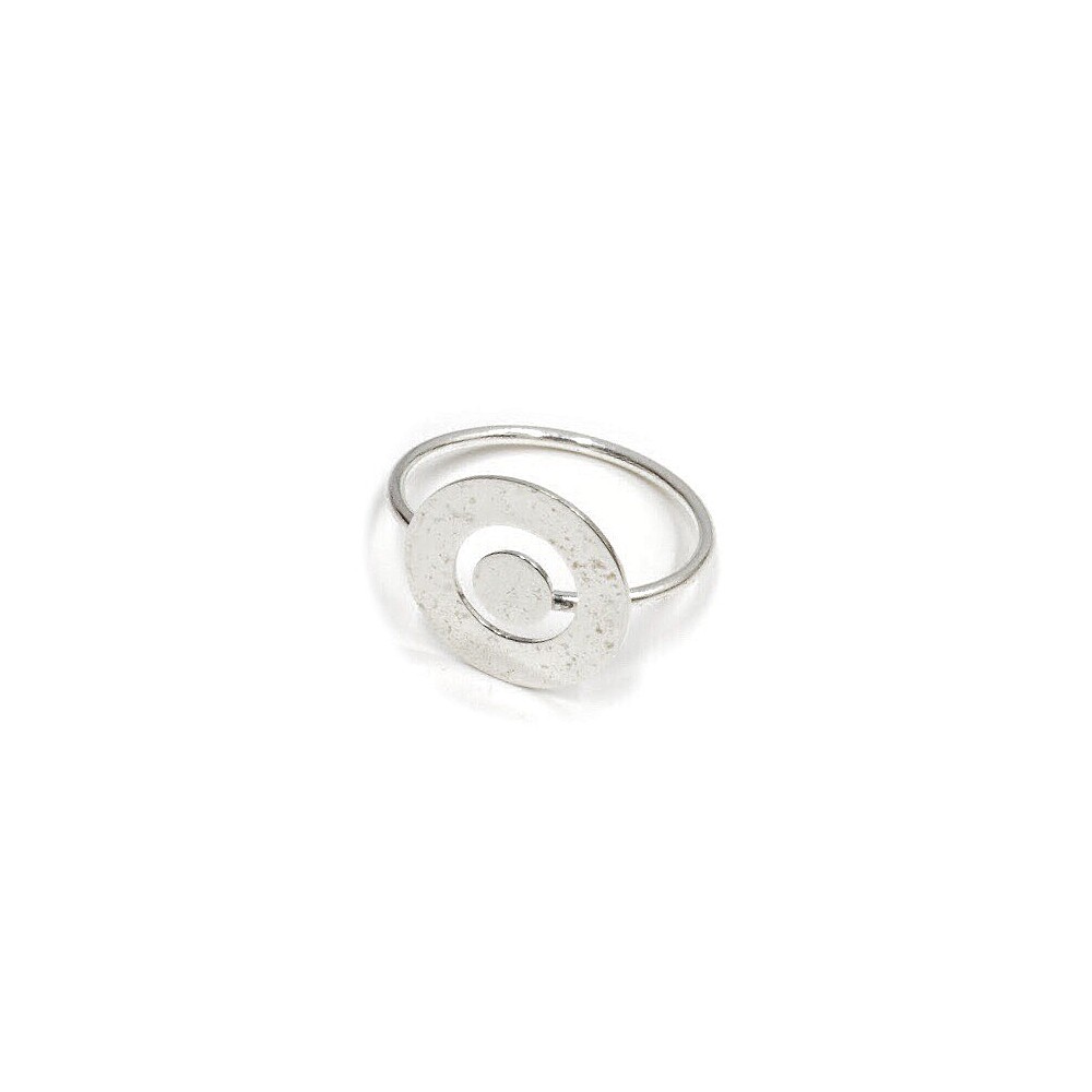 Anillo de plata doble círculo 
