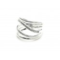 Anillo de Plata 6 hilos combinados con cubic