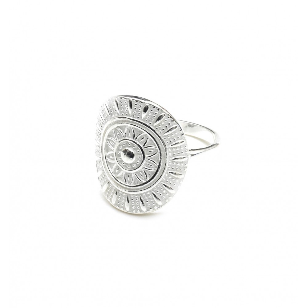 Anillo de Plata con circulo labrado