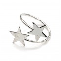 Anillo de plata estrellas cruzadas