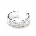 Anillo de Plata cinta labrado falange
