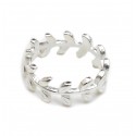 Anillo de Plata cinta hojas