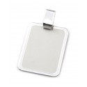 Dije de plata chapa para grabar rectangular 22mm