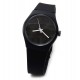 Reloj caucho negro fondo negro 33mm