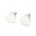 Aros de plata corazon liso 8mm