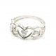 Anillo de plata corazones degrade cubic 