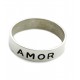 Anillo alianza de plata con frase 