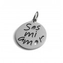 Dije de acero "SOS MI AMOR" 22mm