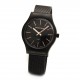Reloj malla tejida negro centro glitter negro y rosse 29mm