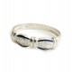 Anillo de plata ovalos borde azul con pavé 