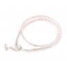 Collar de plata cristal rosa 4mm 40cm 