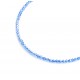 Collar de plata cristal azul lavanda 4mm 40cm 