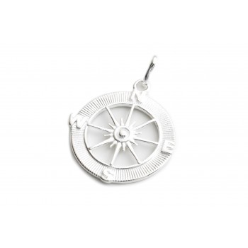 Dije de Plata puntos cardinales 25mm