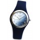 Reloj malla caucho azul rey centro azul plateado 30mm 