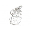 Dije de plata perro labrado 13mm