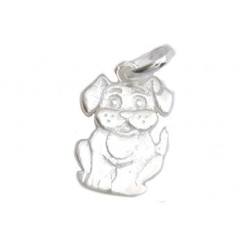 Dije de plata perro labrado 13mm