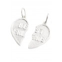 Dije de plata corazon best friends 21mm